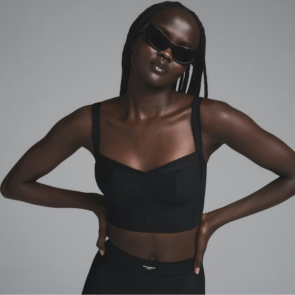 Dolce & Gabbana & Skims Black Women's Bra SKIMS BODY BUSTIER XS NWT L71 - 765